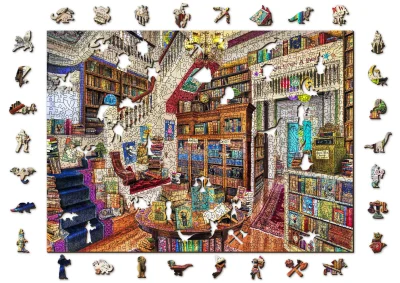 Obrázek k produktu Dřevěné puzzle Přání v knihkupectví 2v1, 1010 dílků EKO