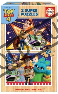Obrázek k produktu Dřevěné puzzle Toy Story 4: Příběh hraček 2x25 dílků