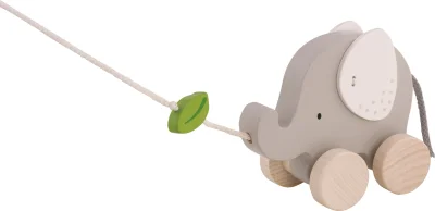Obrázek k produktu Dřevěný tahací slon s lístkem