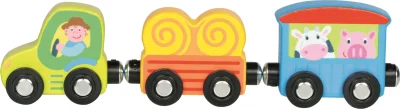 Obrázek k produktu Dřevěný traktor s vlečkami Pepé