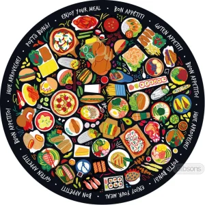 Obrázek k produktu Kulaté puzzle Světová jídla 500 dílků