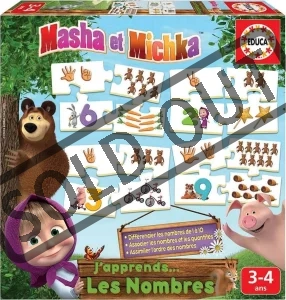 Obrázek k produktu Puzzle Máša a medvěd: Čísla 10x4 dílky