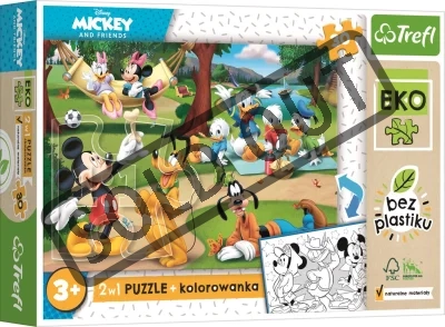 Obrázek k produktu Oboustranné puzzle Mickey a jeho přátelé MAXI 30 dílků EKO