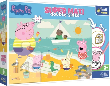 Obrázek k produktu Oboustranné puzzle Prasátko Peppa SUPER MAXI 24 dílků