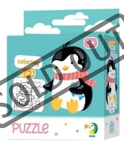 Obrázek k produktu Puzzle s omalovánkou Tučňák 16 dílků