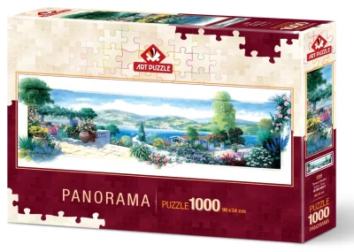 Obrázek k produktu Panoramatické puzzle Zahrada na terase 1000 dílků