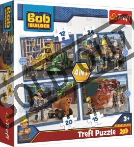 Obrázek k produktu Puzzle Bořek stavitel: Pracovní den 4v1 (12,15,20,24 dílků)