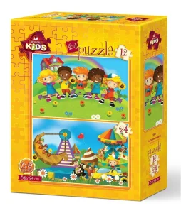 Obrázek k produktu Puzzle Děti se baví 12+24 dílků