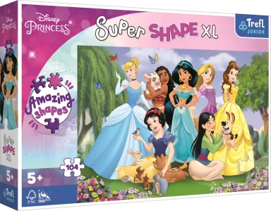 Obrázek k produktu Puzzle Super Shape XL Disney princezny: V zahradě 104 dílků