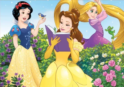 Obrázek k produktu Puzzle Disney Princezny: Sněhurka, Bella a Locika 100 dílků
