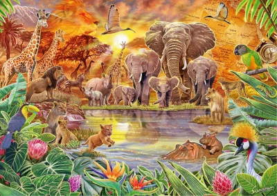 Obrázek k produktu Puzzle Divoká příroda: Africké království 1000 dílků