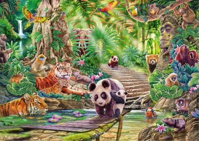 Obrázek k produktu Puzzle Divoká příroda: Zvířata Asie 1000 dílků