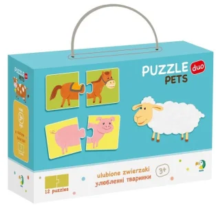 Obrázek k produktu Puzzle Domácí zvířátka 12x2 dílky
