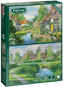 Obrázek k produktu Puzzle Domky u říčních břehů 2x500 dílků