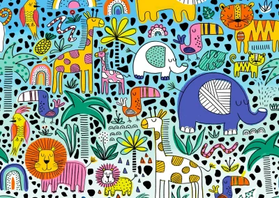 Obrázek k produktu Puzzle Doodle Safari 1000 dílků