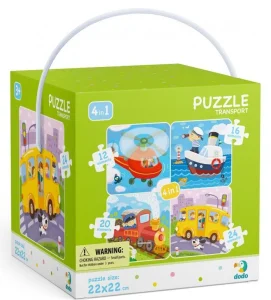 Obrázek k produktu Puzzle Dopravní prostředky 4v1 (12,16,20,24 dílků)