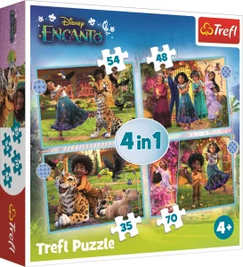 Obrázek k produktu Puzzle Encanto 4v1 (35,48,54,70 dílků)