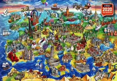 Obrázek k produktu Puzzle Evropský svět 1500 dílků