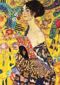Obrázek k produktu Puzzle Gustav Klimt: Dáma s vějířem 1000 dílků