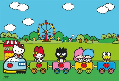 Obrázek k produktu Puzzle Hello Kitty a kamarádi MAXI 104 dílků