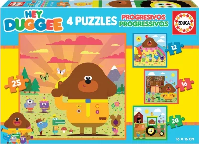 Obrázek k produktu Puzzle Hey Duggee 4v1 (12,16,20,25 dílků)