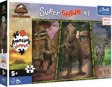 Obrázek k produktu Puzzle Super Shape XL Jurský svět: Křídový kemp 104 dílků