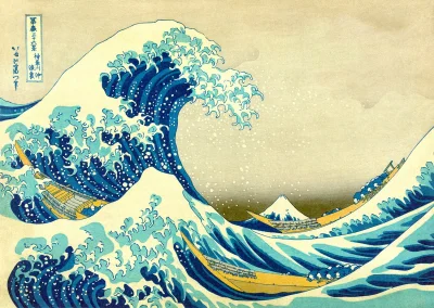 Obrázek k produktu Puzzle Katsushika Hokusai: Velká vlna u pobřeží Kanagawy 1000 dílků