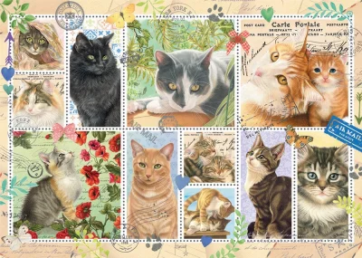 Obrázek k produktu Puzzle Kočičí známky 1000 dílků