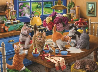 Obrázek k produktu Puzzle Koťátka v kuchyni 1000 dílků
