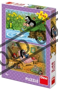 Obrázek k produktu Puzzle Krtek a perla 2x48 dílků