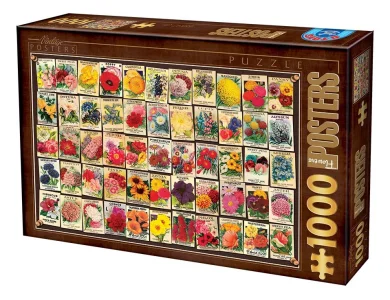 Obrázek k produktu Puzzle Květinové plakáty 1000 dílků