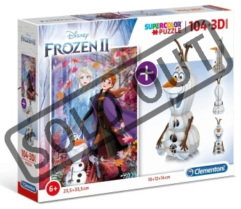 Obrázek k produktu Puzzle Ledové království 104 dílků a 3D puzzle Olaf