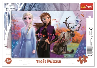 Obrázek k produktu Puzzle Ledové království 2: Magický svět Anny a Elsy 15 dílků