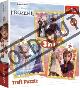 Obrázek k produktu Puzzle Ledové království 2: Síla Anny a Elsy 3v1 (20,36,50 dílků)