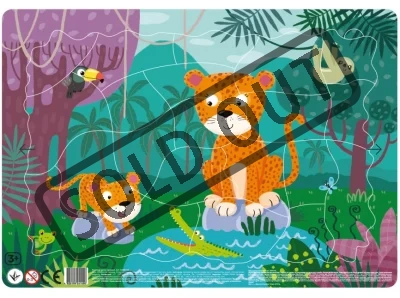 Obrázek k produktu Puzzle Leopardi v džungli 21 dílků