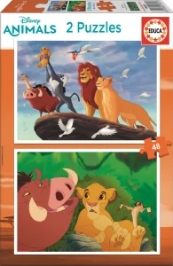 Obrázek k produktu Puzzle Lví král: S nejbližšími 2x48 dílků