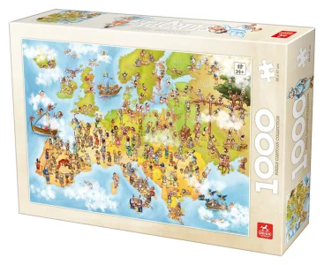 Obrázek k produktu Puzzle Kreslená mapa Evropy 1000 dílků