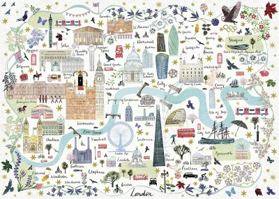 Obrázek k produktu Puzzle Mapa Londýna 1000 dílků