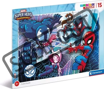 Obrázek k produktu Puzzle Marvel Super Hero Adventures: Spiderman paralelní světy 15 dílků