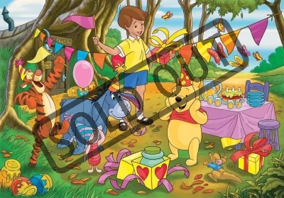 Obrázek k produktu Puzzle Medvídek Pú: Narozeninová oslava MAXI 24 dílků