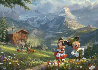 Obrázek k produktu Puzzle Mickey & Minnie v Alpách 1000 dílků