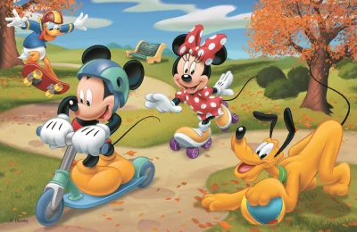 Obrázek k produktu Puzzle Mickey Mouse: Bruslení v parku 54 dílků