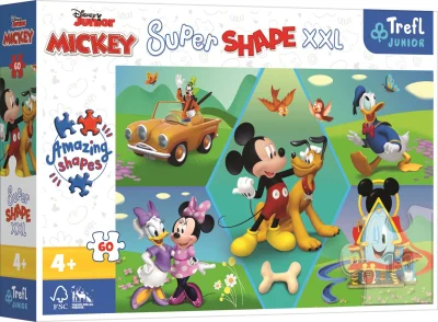 Obrázek k produktu Puzzle Super Shape XXL Mickey Mouse: Zábava 60 dílků