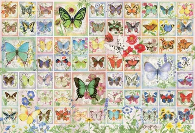 Obrázek k produktu Puzzle Motýli a květy 2000 dílků