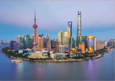Obrázek k produktu Puzzle Panorama Šanghaje při západu slunce 1000 dílků