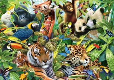 Obrázek k produktu Puzzle Pestré království zvířat 1500 dílků