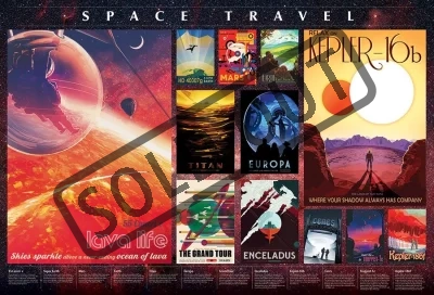 Obrázek k produktu Puzzle Plakáty cest do vesmíru 2000 dílků