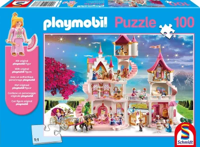 Obrázek k produktu Puzzle Playmobil Princeznin palác 60 dílků + figurka Playmobil