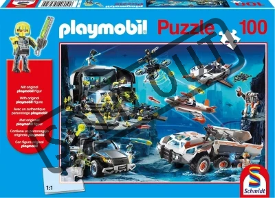 Obrázek k produktu Puzzle Playmobil Top Agenti 100 dílků + figurka Playmobil