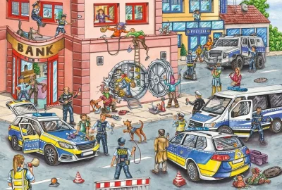 Obrázek k produktu Puzzle Policie v akci 100 dílků 